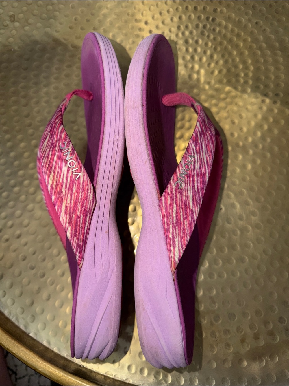 Vionic Purple and Pink Women's Flip Flop Sandals - Picture 7 of 9